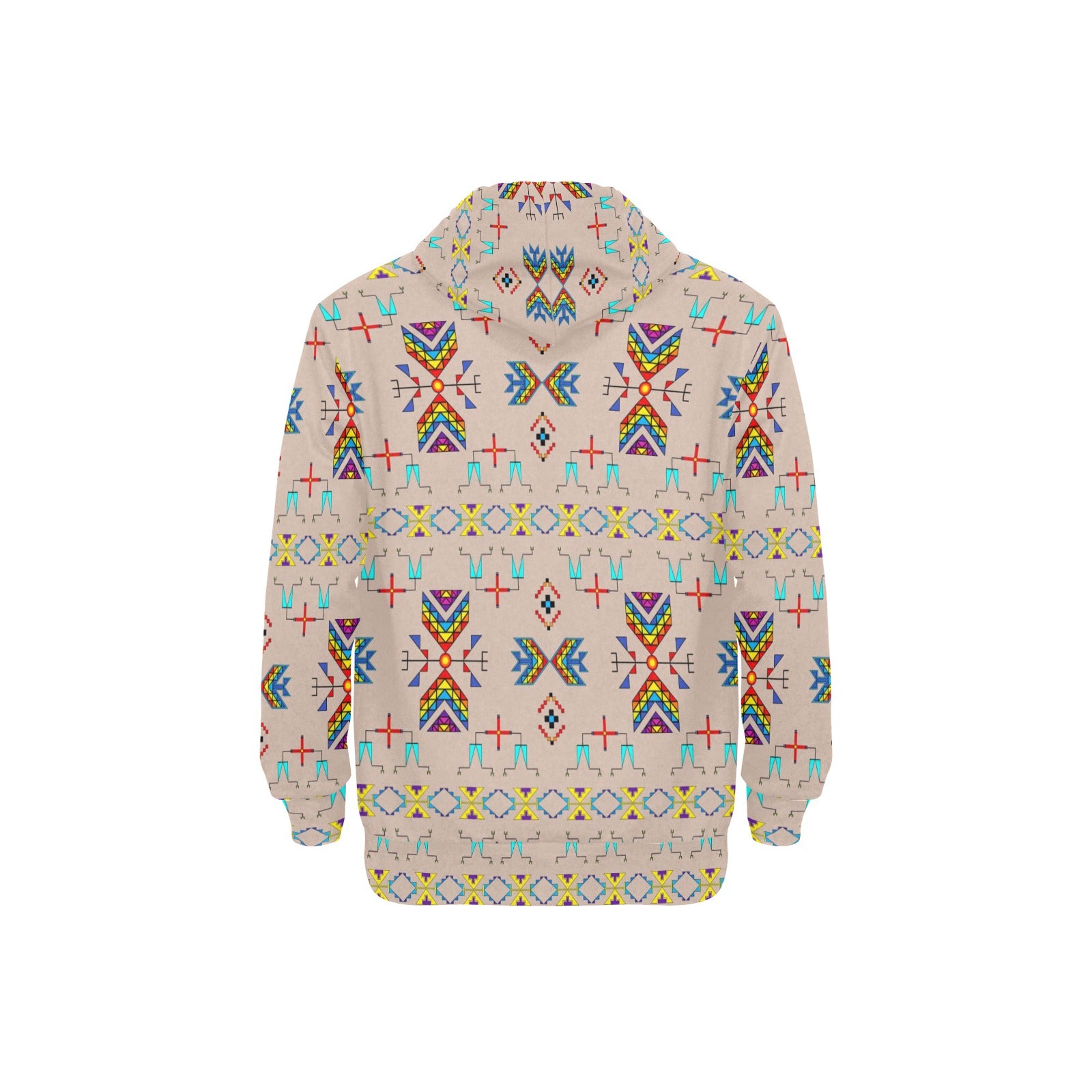 Rainy Chief Rainbow Taupe Men's Long Sleeve Fleece Hoodie