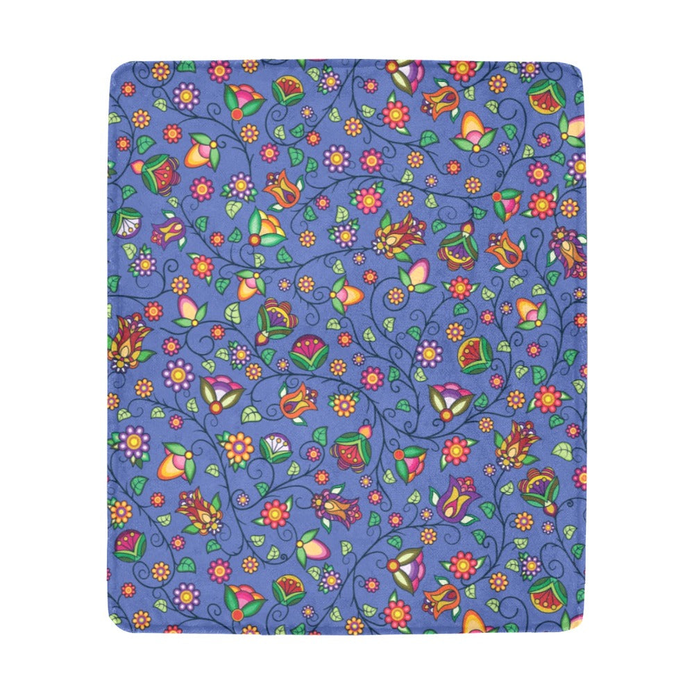 Heartbeat Petals Blue Ultra-Soft Micro Fleece Blanket 50"x60"