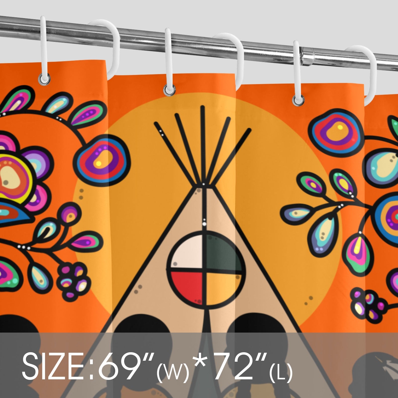 Rooted in Culture Shower Curtain 69"x72"