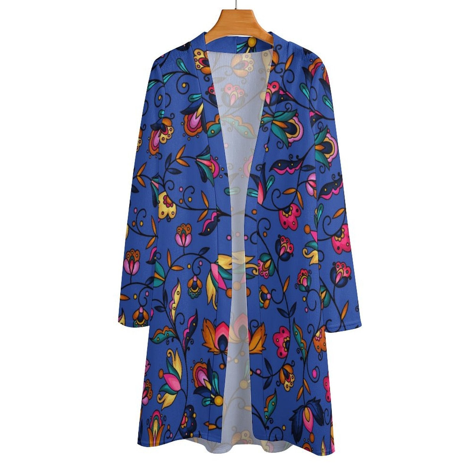 Copper Prairie Petals Blue Cardigan
