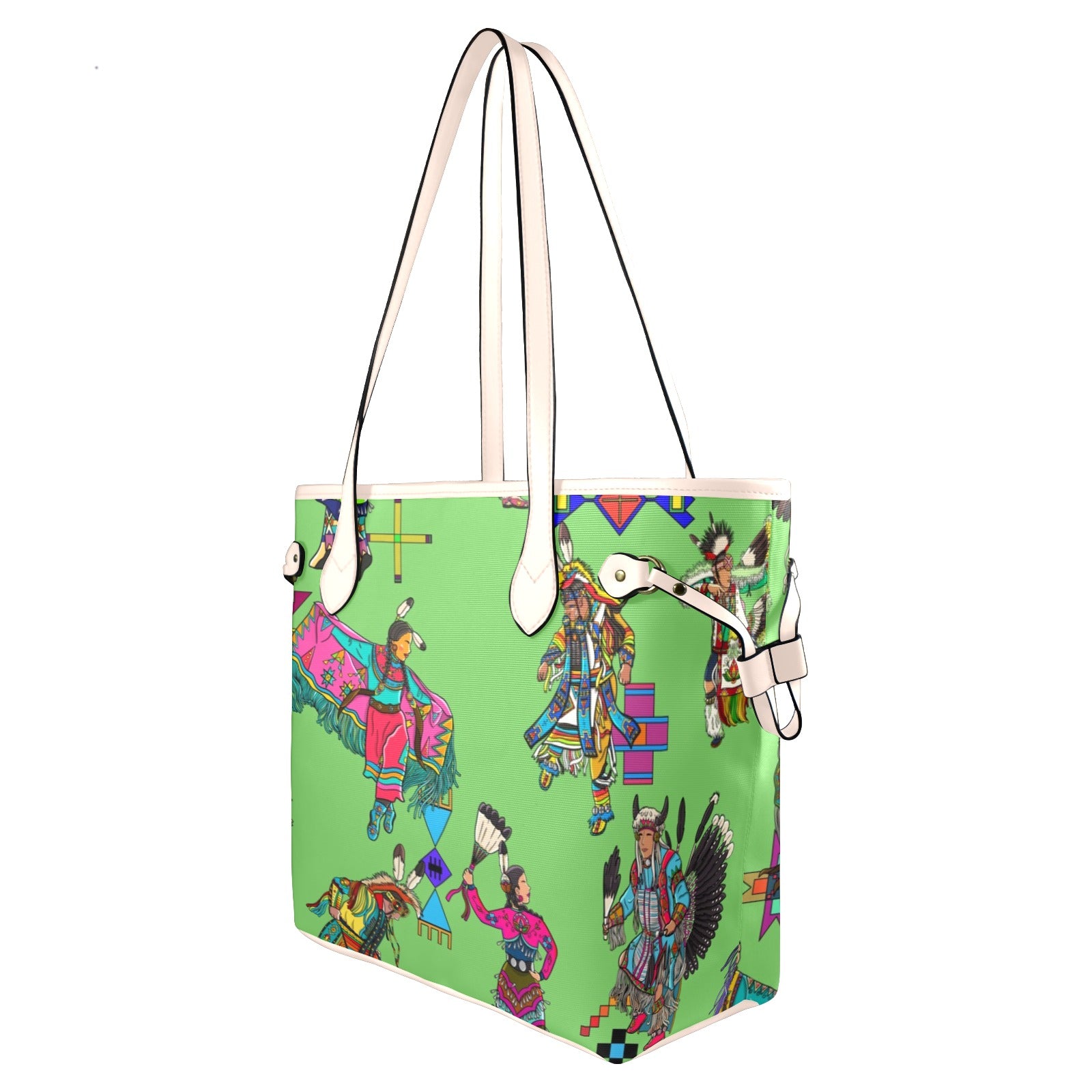 Grand Entry Dancers Grass Clover Canvas Tote Bag