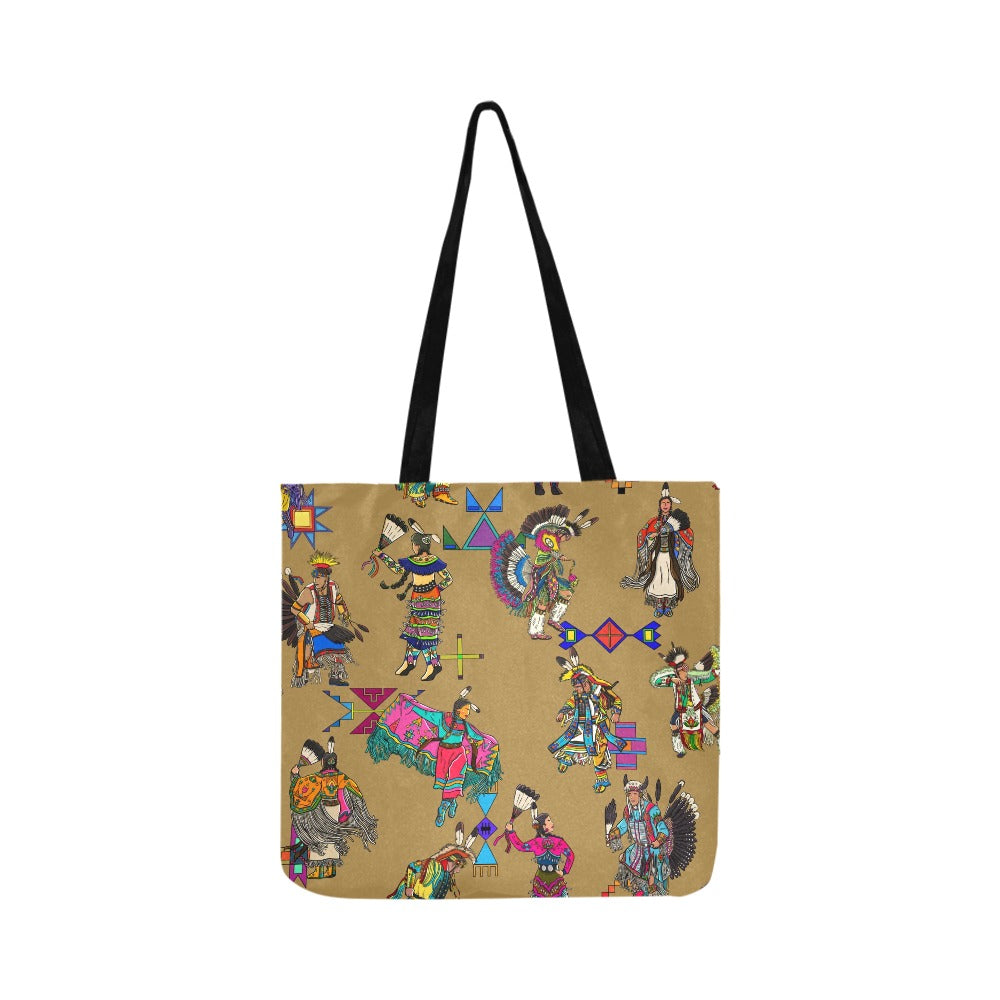 Grand Entry Dancers Earth Reusable Shopping Bag (Two sides)