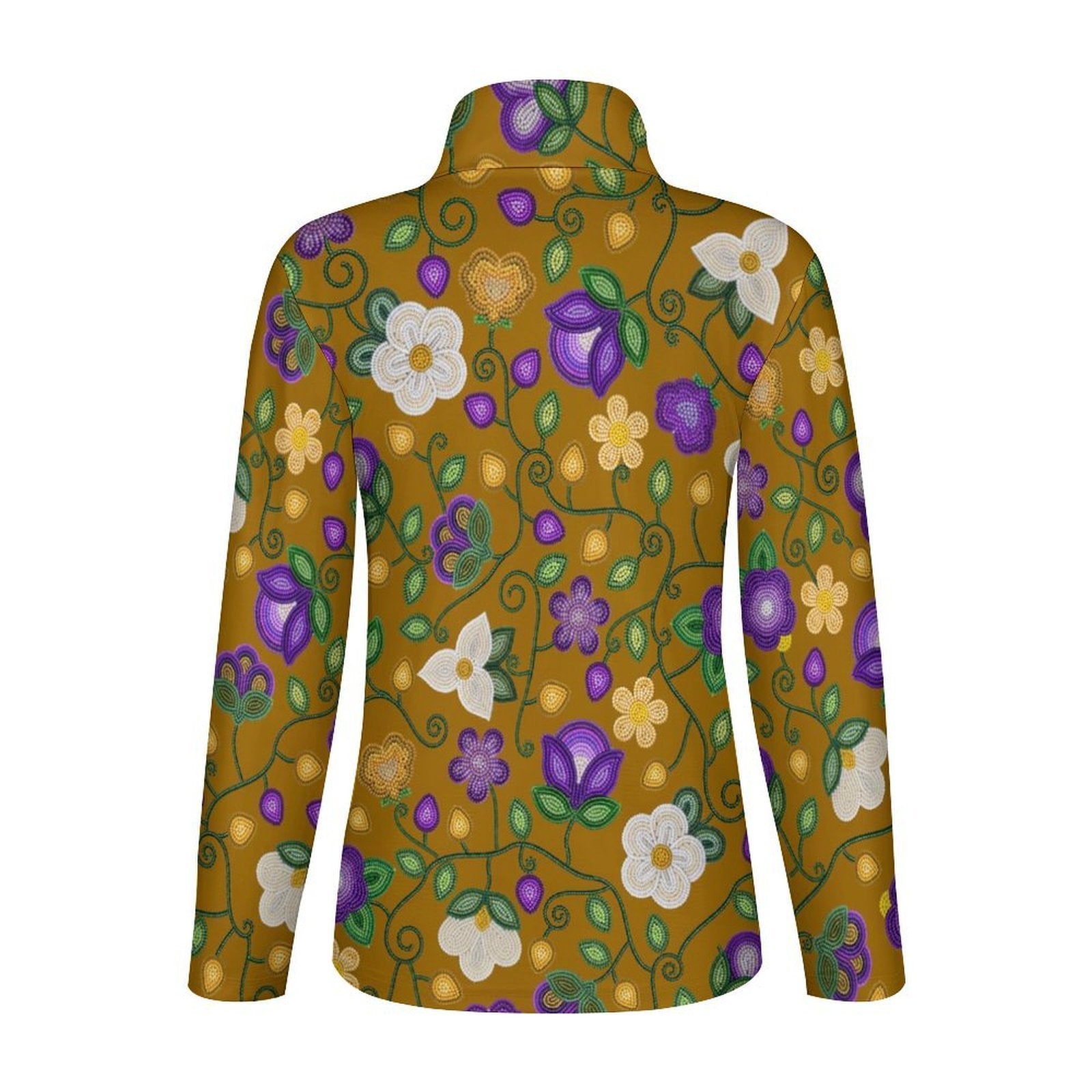 Midnight Moss Bloom Toffee Long Sleeve Yoga Shirt