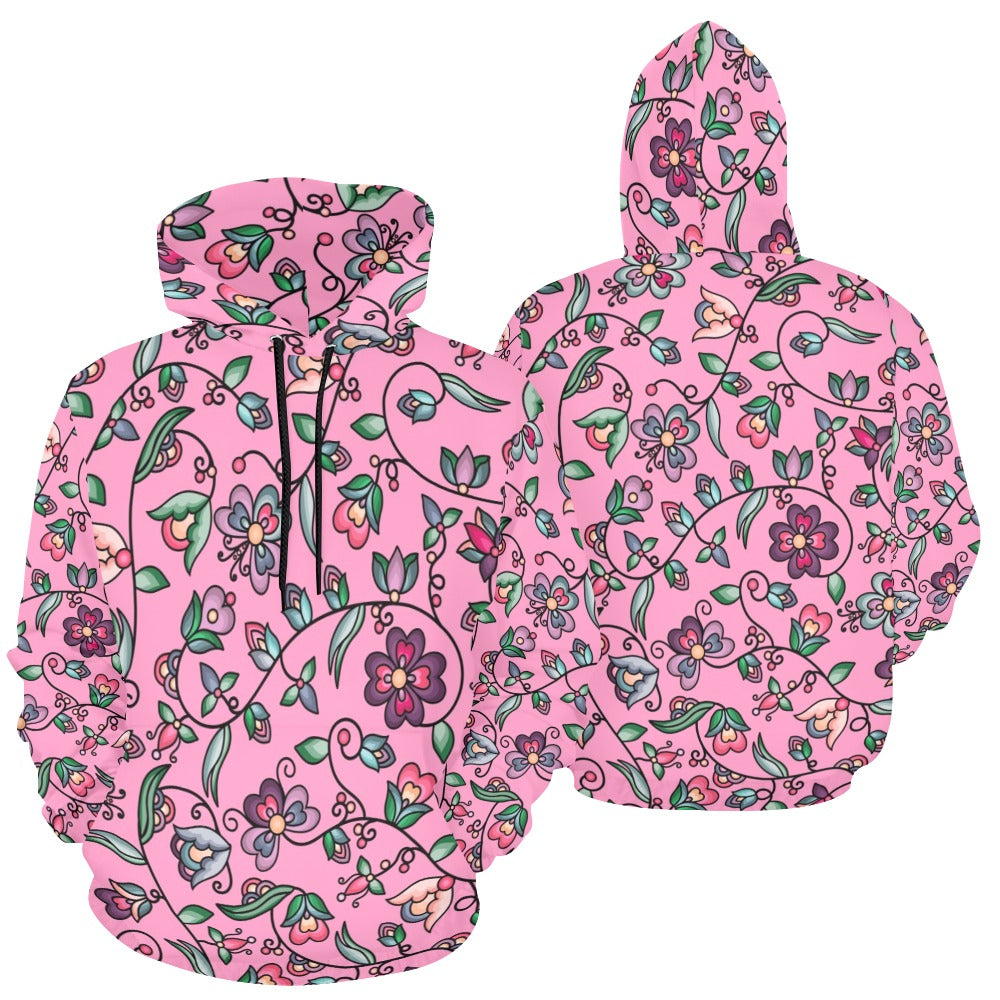Amber Evening Garland Pink Hoodie for Women (USA Size)