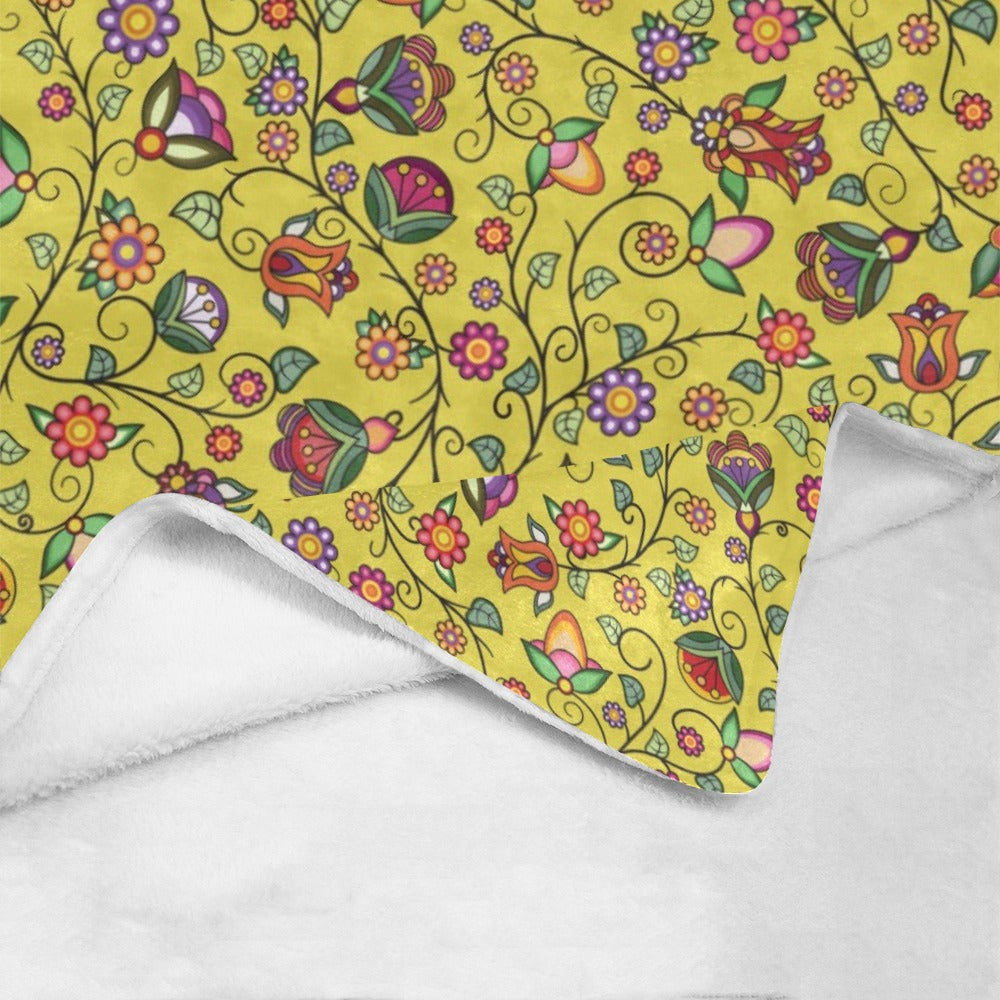Heartbeat Petals Yellow Ultra-Soft Micro Fleece Blanket 60"x80"