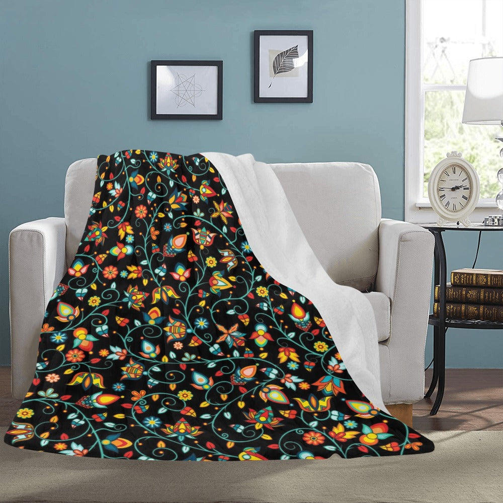Thorny Path Black Ultra-Soft Micro Fleece Blanket 60"x80"
