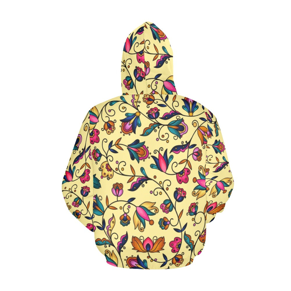 Copper Prairie Petals Yellow Hoodie for Men (USA Size)