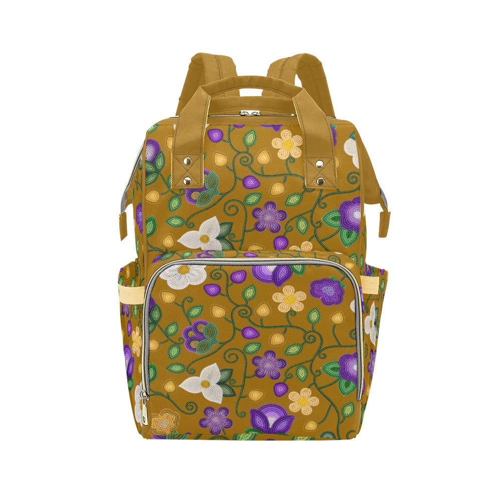 Midnight Moss Bloom Toffee Multi-Function Diaper Backpack/Diaper Bag