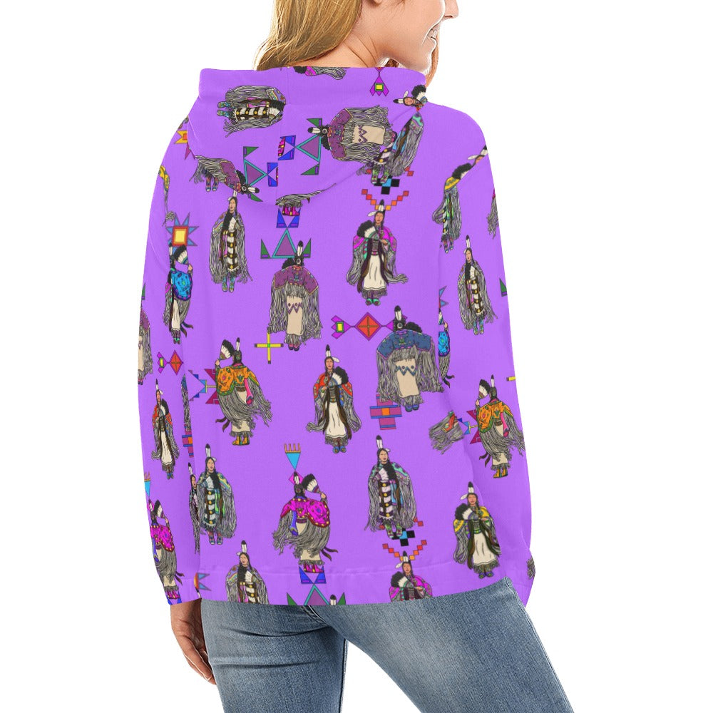 Women's Tradish Dancers Purple Hoodie for Women (USA Size)