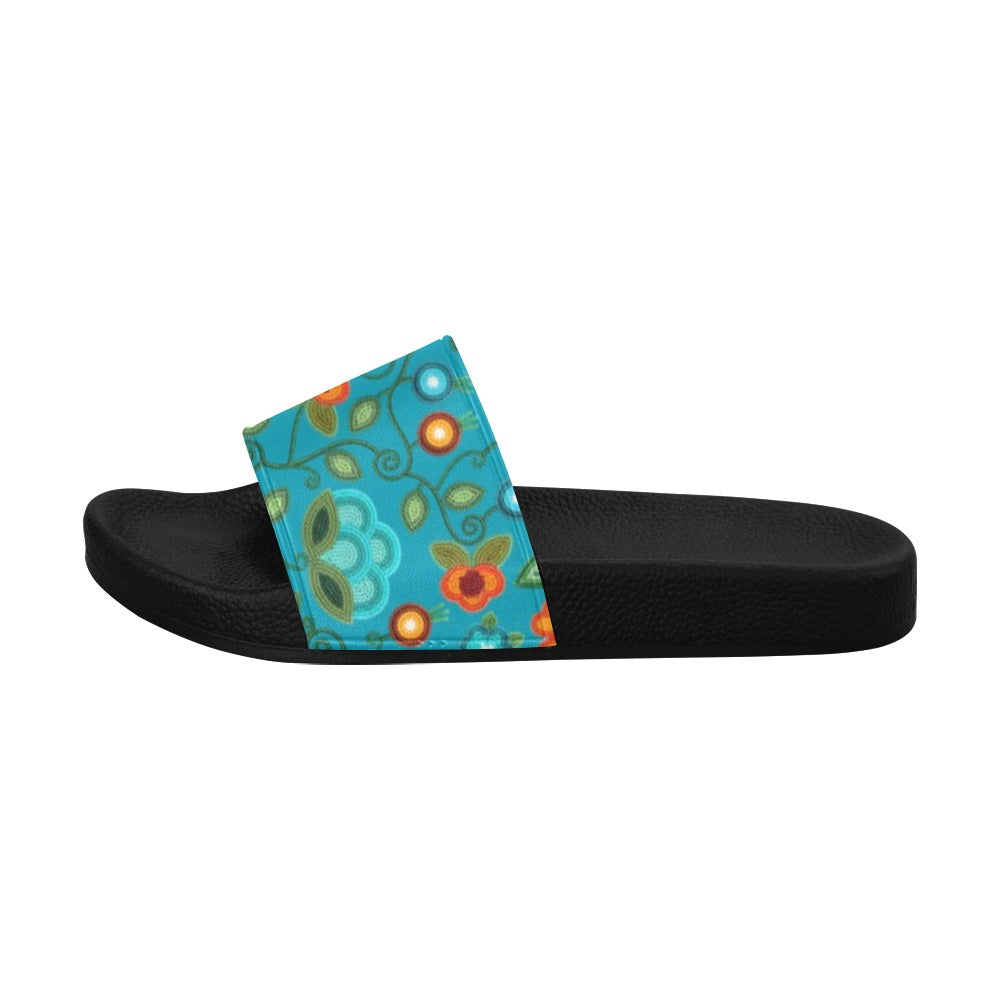 Prairie Fire Petals Ocean Men's Slide Sandals