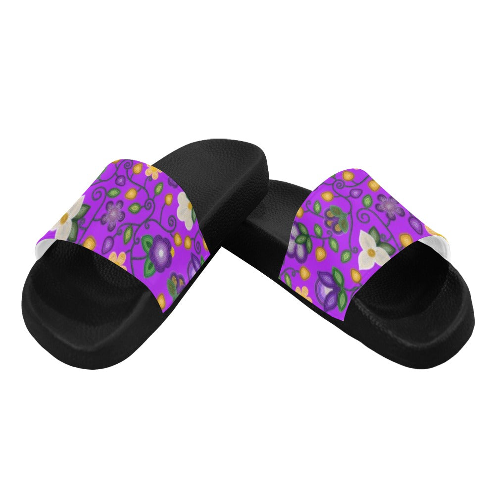 Midnight Moss Bloom Purple Women's Slide Sandals