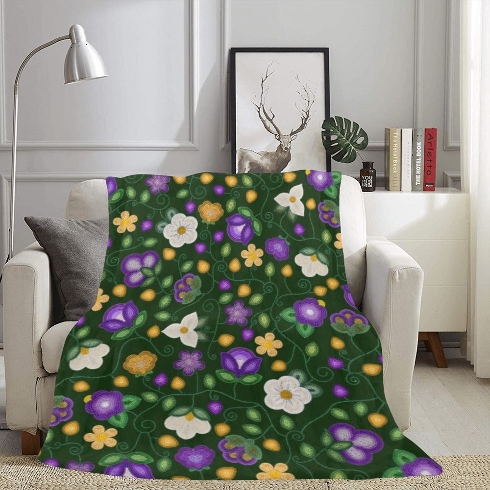 Midnight Moss Bloom Forest Ultra-Soft Micro Fleece Blanket 60"x80"