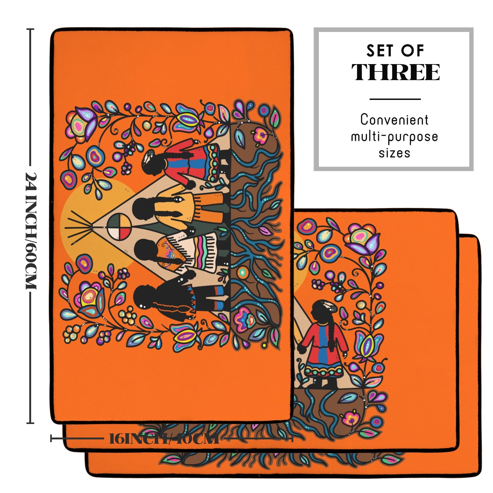 Rooted in Culture Floor Mat 90x61cm (3-Pack)