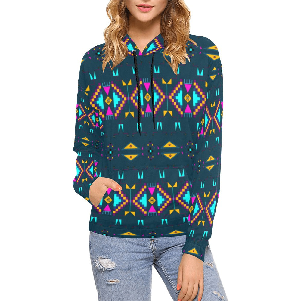 Rite of Passage Dark Teal Hoodie for Women (USA Size)