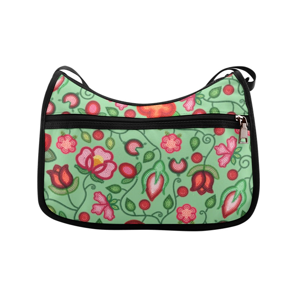 Rose Reverie Green Crossbody Bag