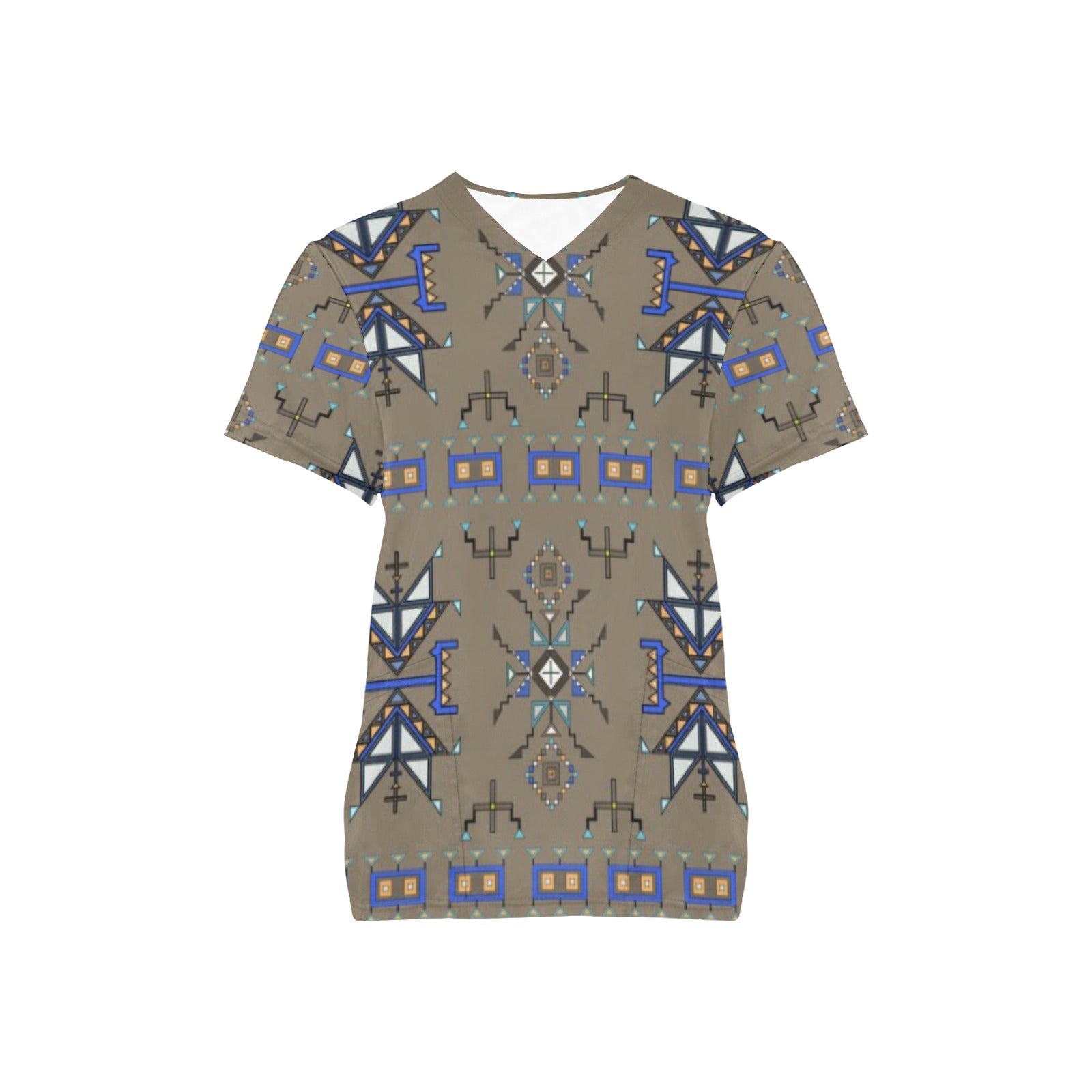 Eagle Strike Brown Scrub Top