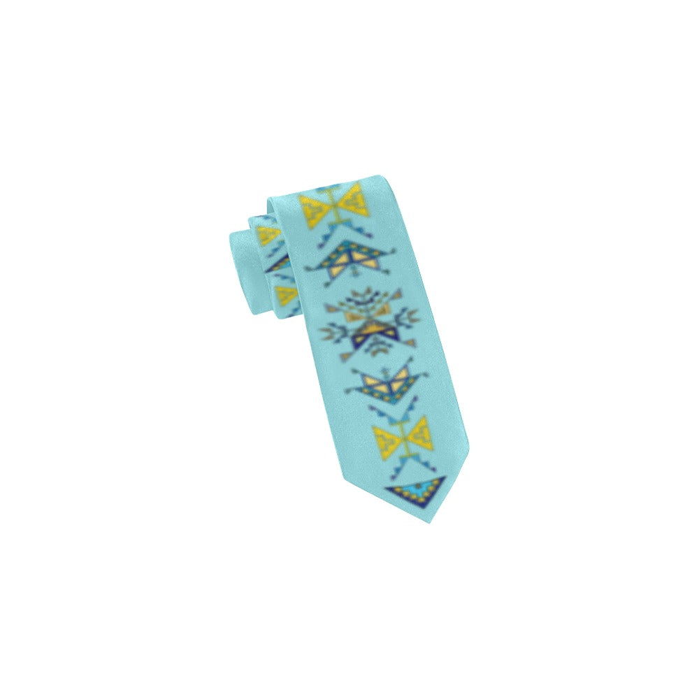 Bear Shield Geometric Classic Necktie (Two Sides)