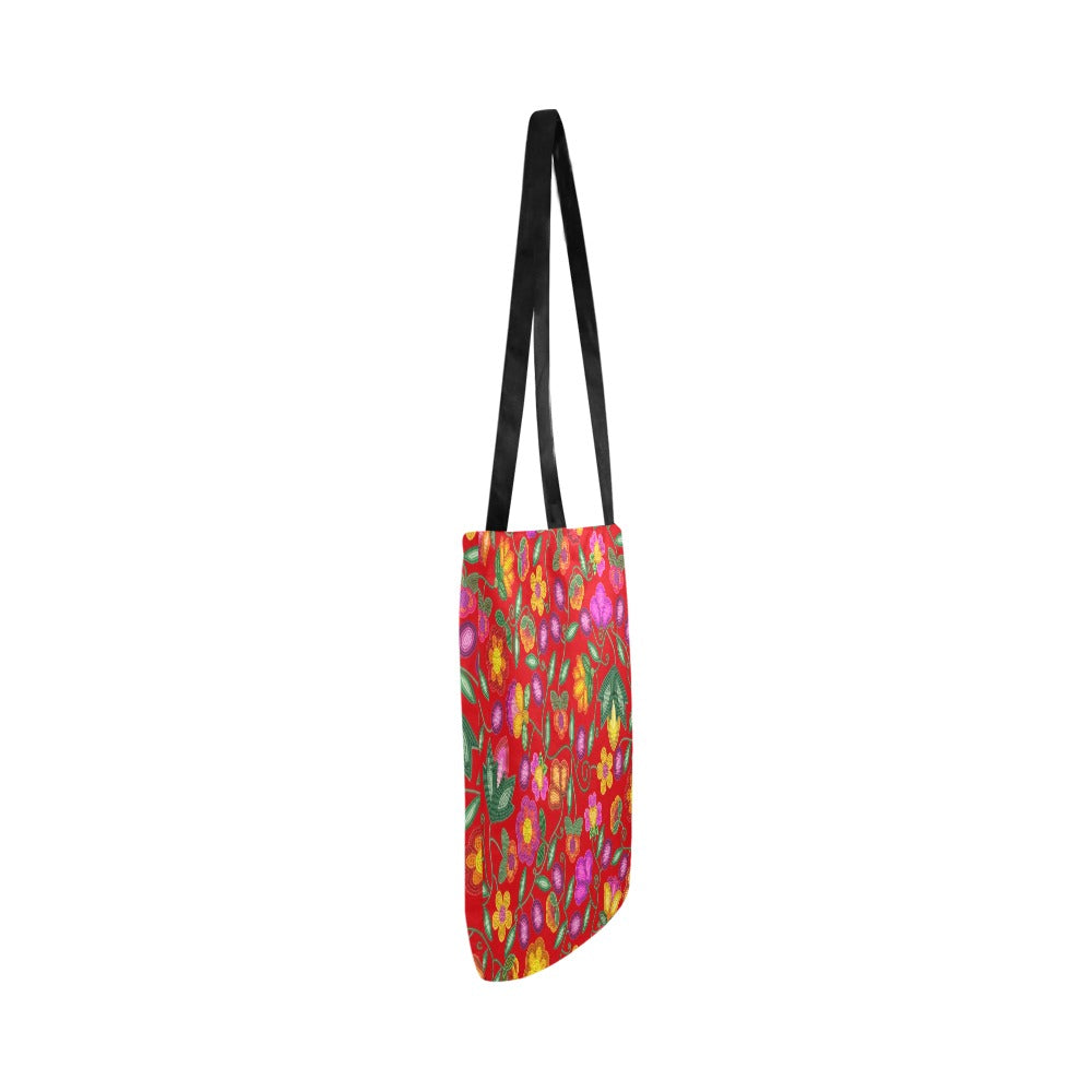 Boreal Bounty Red Reusable Shopping Bag (Two sides)
