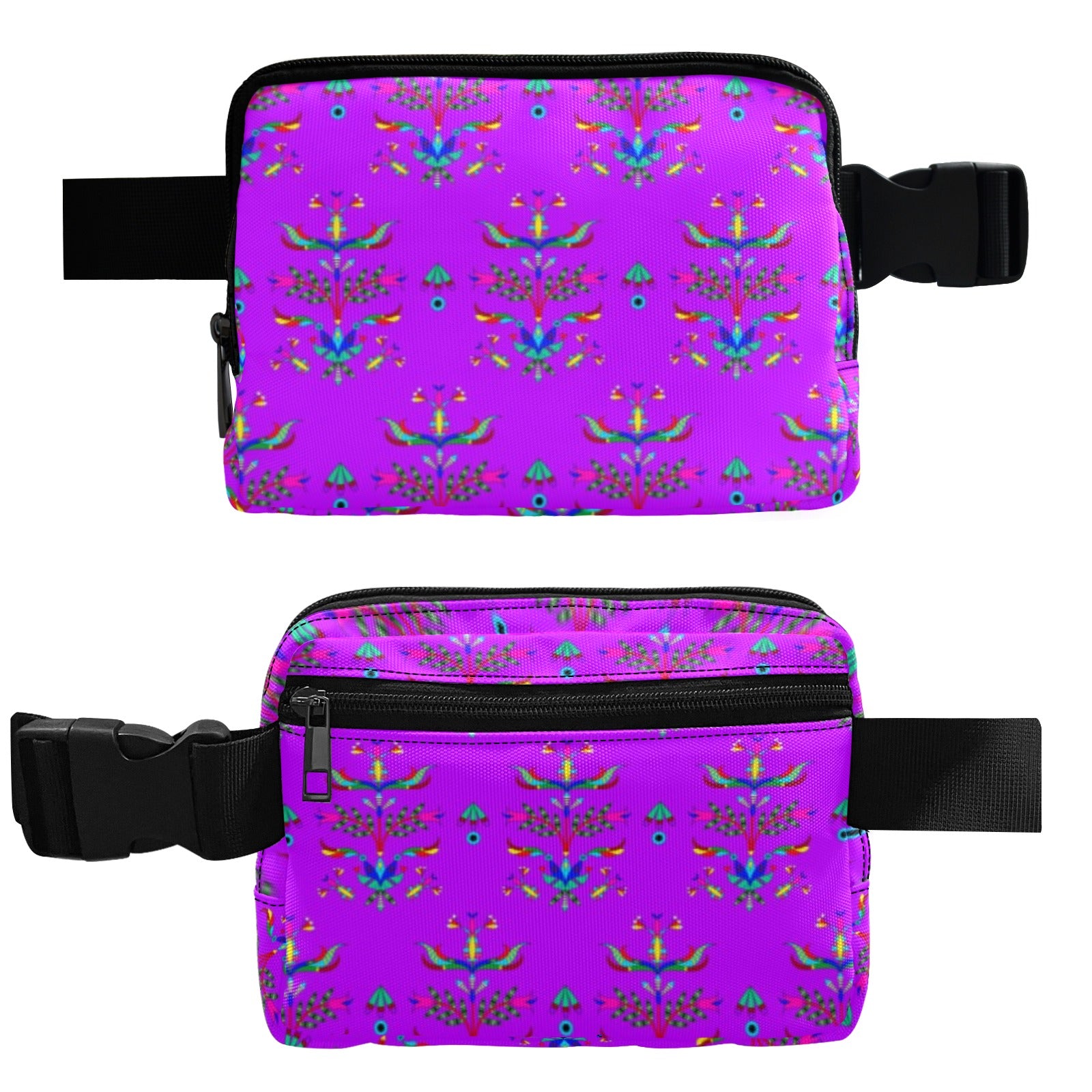 Dakota Damask Purple Belt Bag