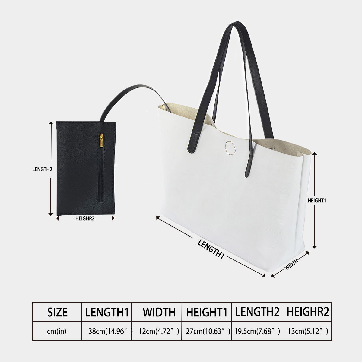 The Gathering Shopping Tote Bag With Black Mini Purse