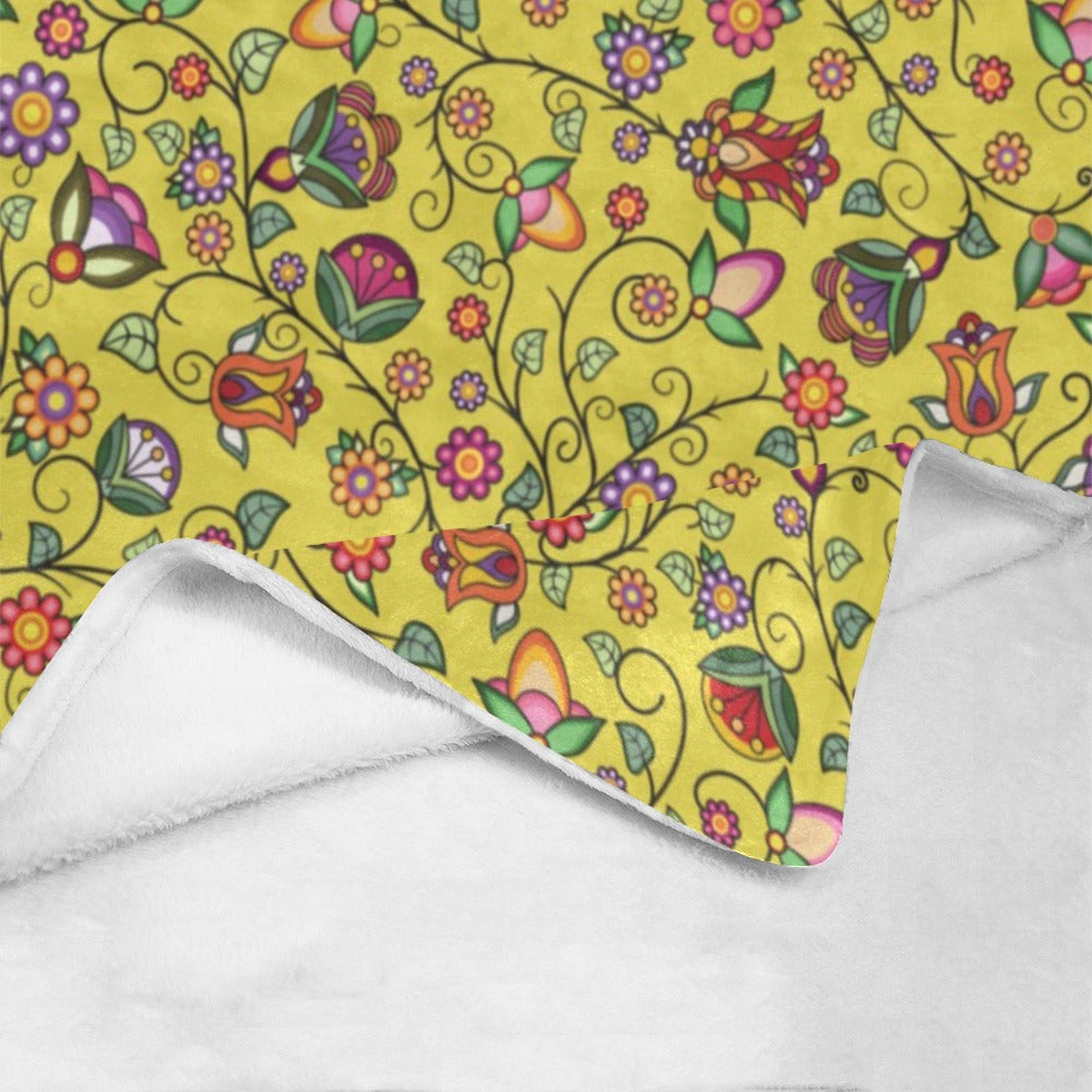 Heartbeat Petals Yellow Ultra-Soft Micro Fleece Blanket 40"x50"
