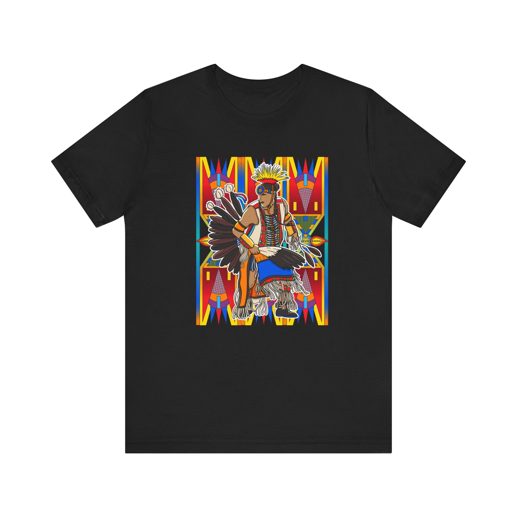 Traditional Powwow Man Dancer 3 Bella Canvas T-shirt