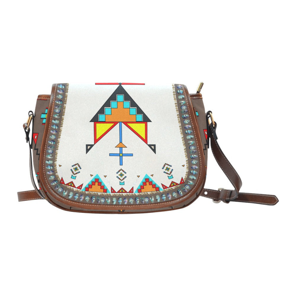 Sentinel of the Plains White Saddle Bag/Large