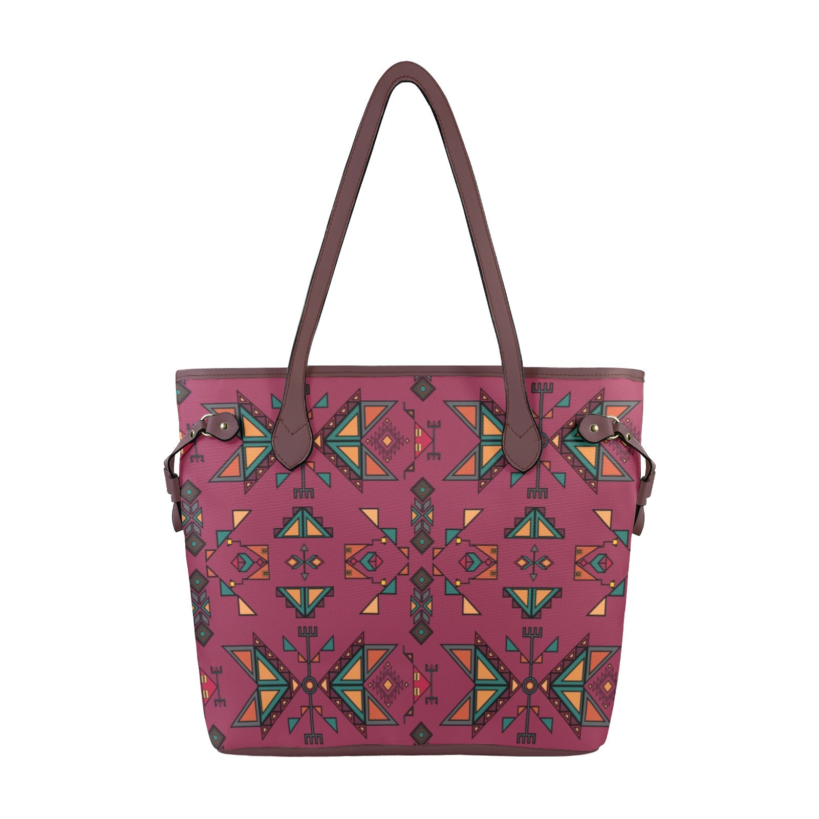 Arrow Dawn Maroon Clover Canvas Tote Bag