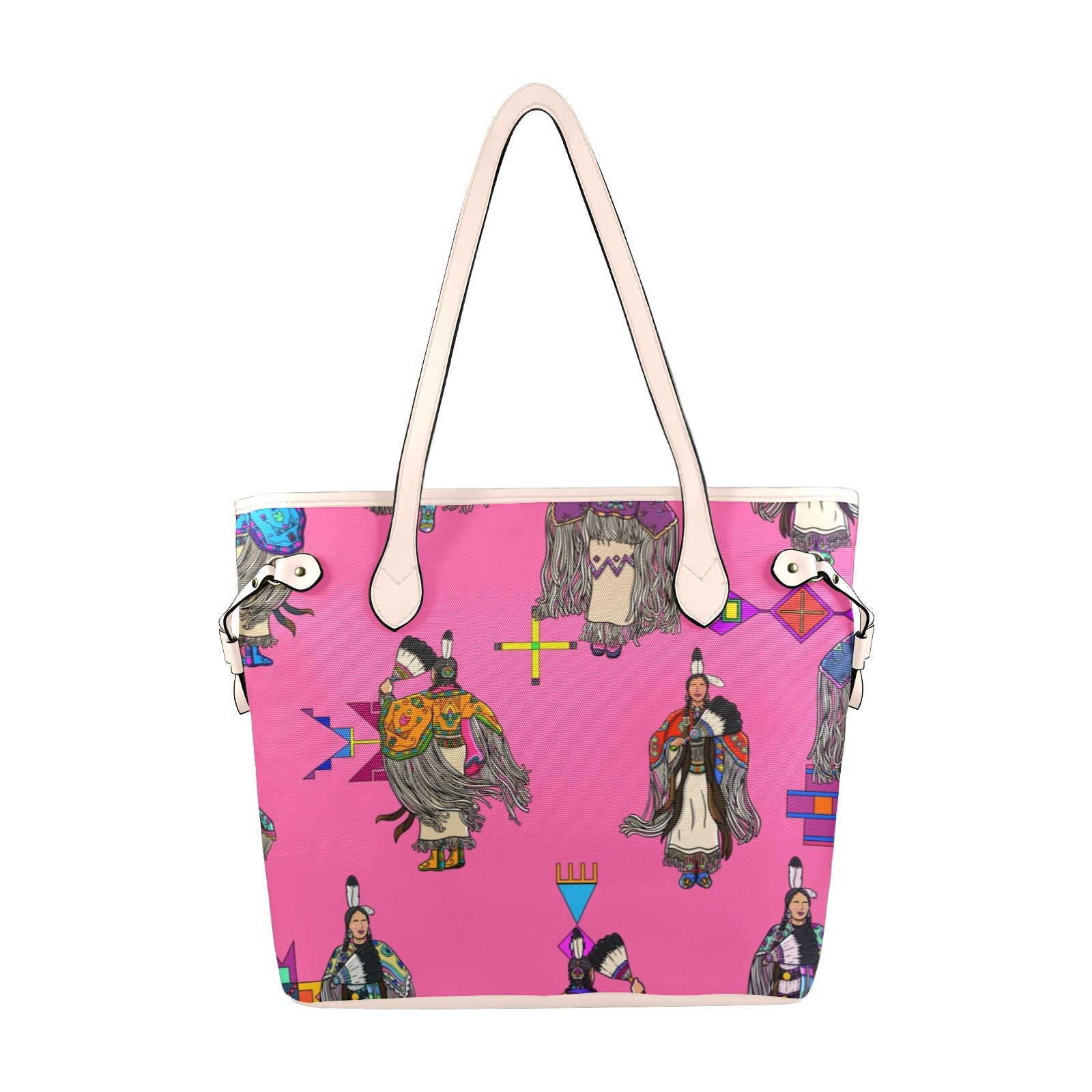 Women's Tradish Dancers Pink Clover Canvas Tote Bag