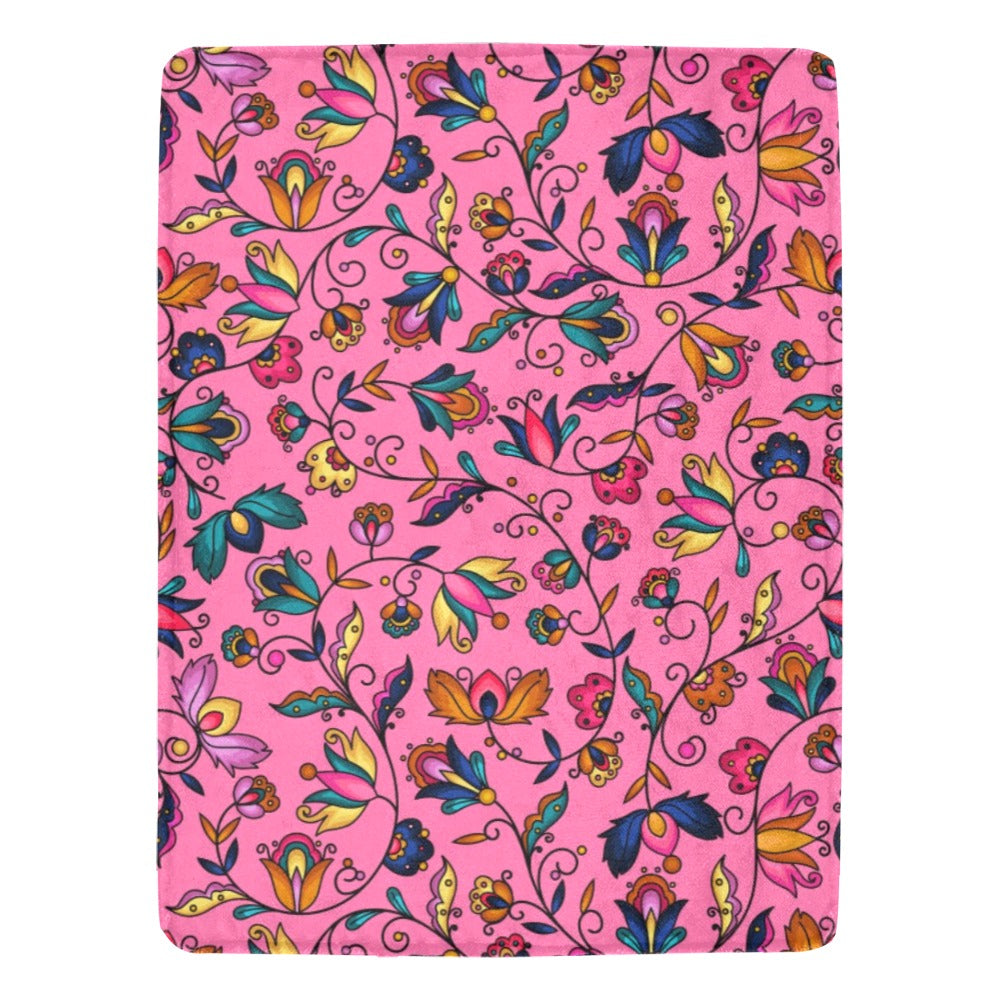 Copper Prairie Petals Pink Ultra-Soft Micro Fleece Blanket 60"x80"
