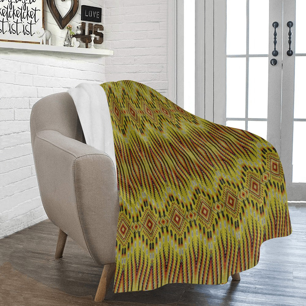 Fire Feather Yellow Ultra-Soft Micro Fleece Blanket 50"x60"