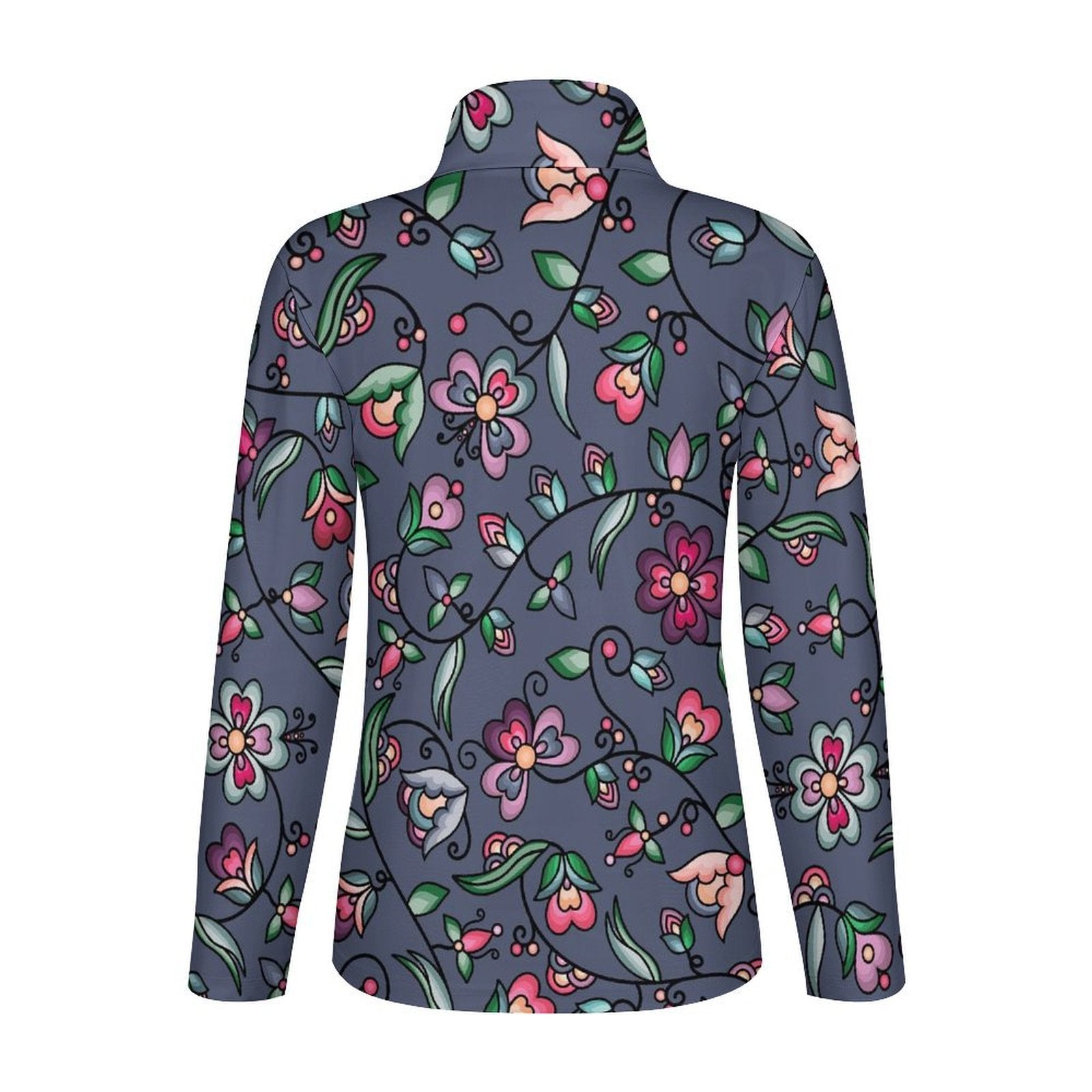 Amber Evening Garland Blue Long Sleeve Yoga Shirt
