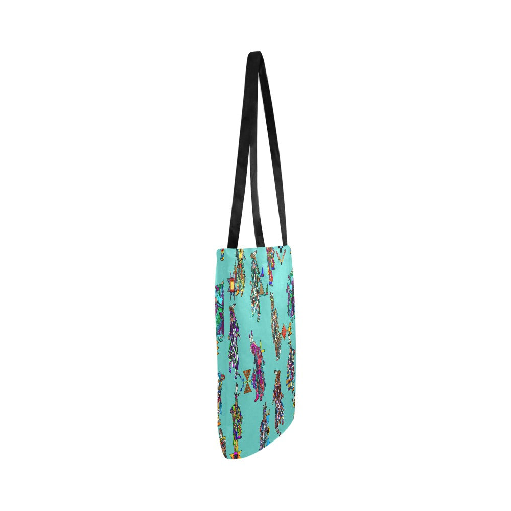 Men's Grass Dancers Eggshell Blue Reusable Shopping Bag (Two sides)