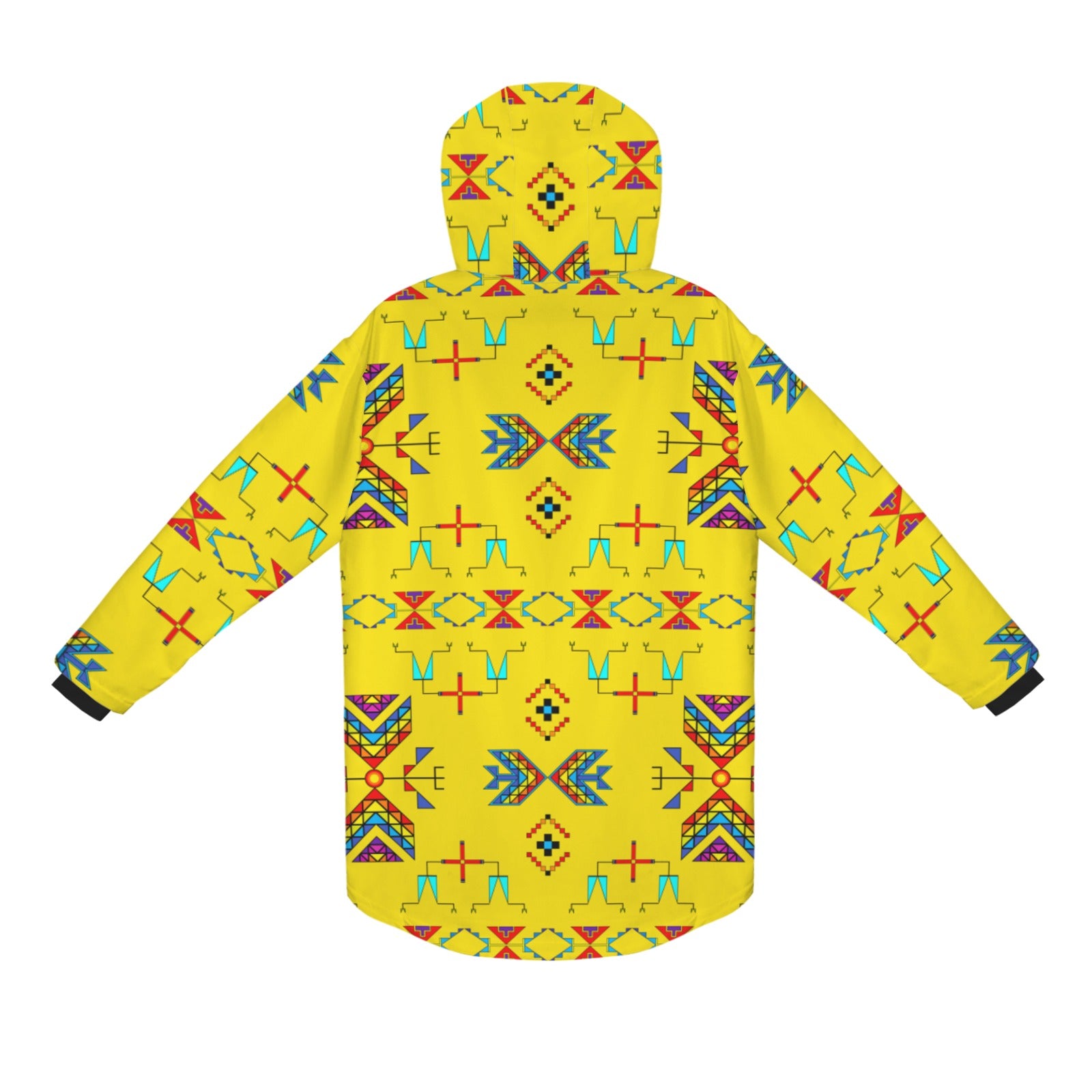 Rainbow Chief Rainbow Yellow Unisex Sherpa Lined Hooded Coat