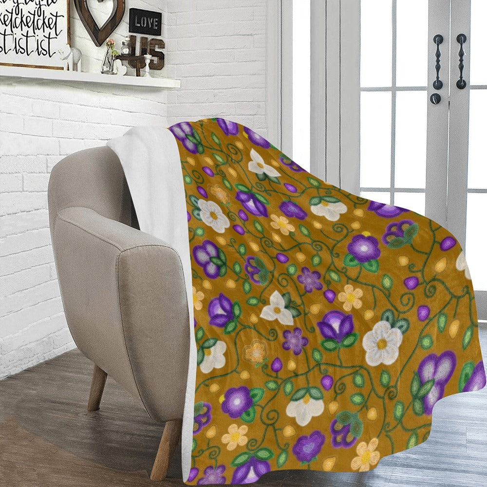 Midnight Moss Bloom Toffee Ultra-Soft Micro Fleece Blanket 60"x80"