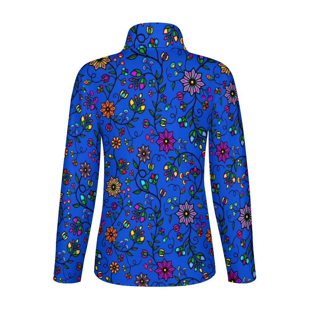 Prairie Paintbrush Blue SQ Long Sleeve Yoga Shirt