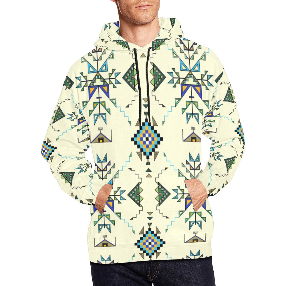 Bear Shield Cream Hoodie for Men (USA Size)