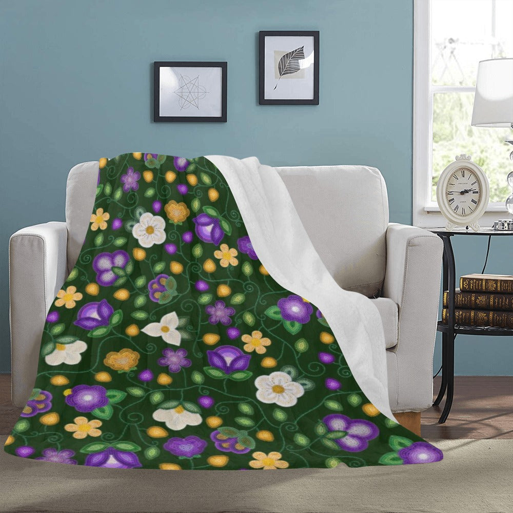 Midnight Moss Bloom Forest Ultra-Soft Micro Fleece Blanket 60"x80"