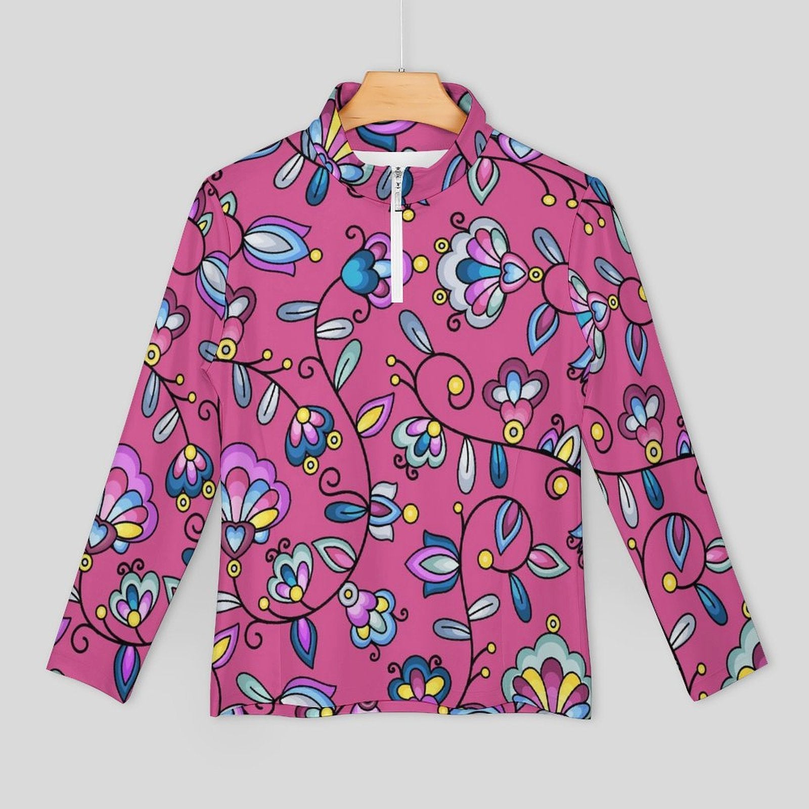 Autumn Bundle Blessing Pink Long Sleeve Yoga Shirt