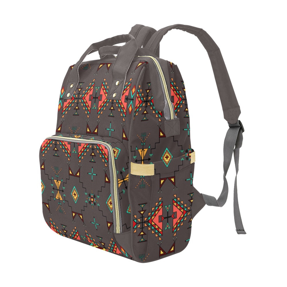 Thunder Flight Gray Multi-Function Diaper Backpack/Diaper Bag