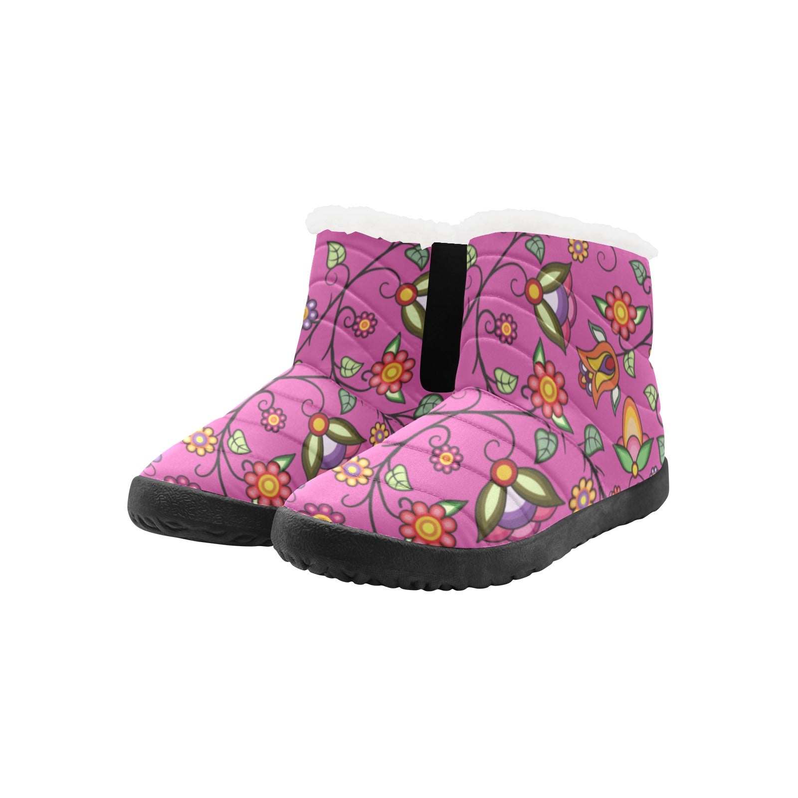 Heartbeat Petals Pink Women's Padded Winter Boot