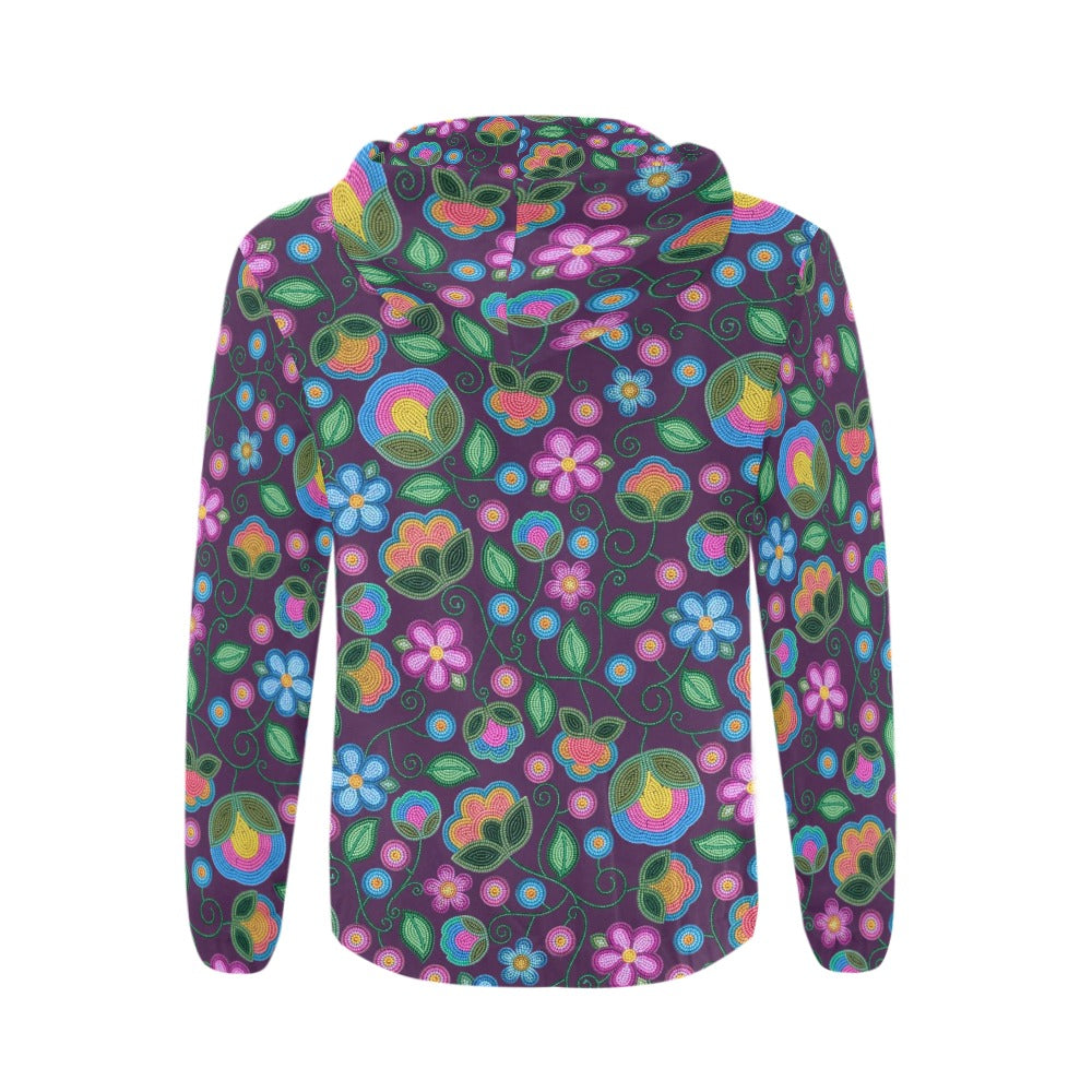 Turquoise Sunbeam Violet Men's Zipper Hoodie