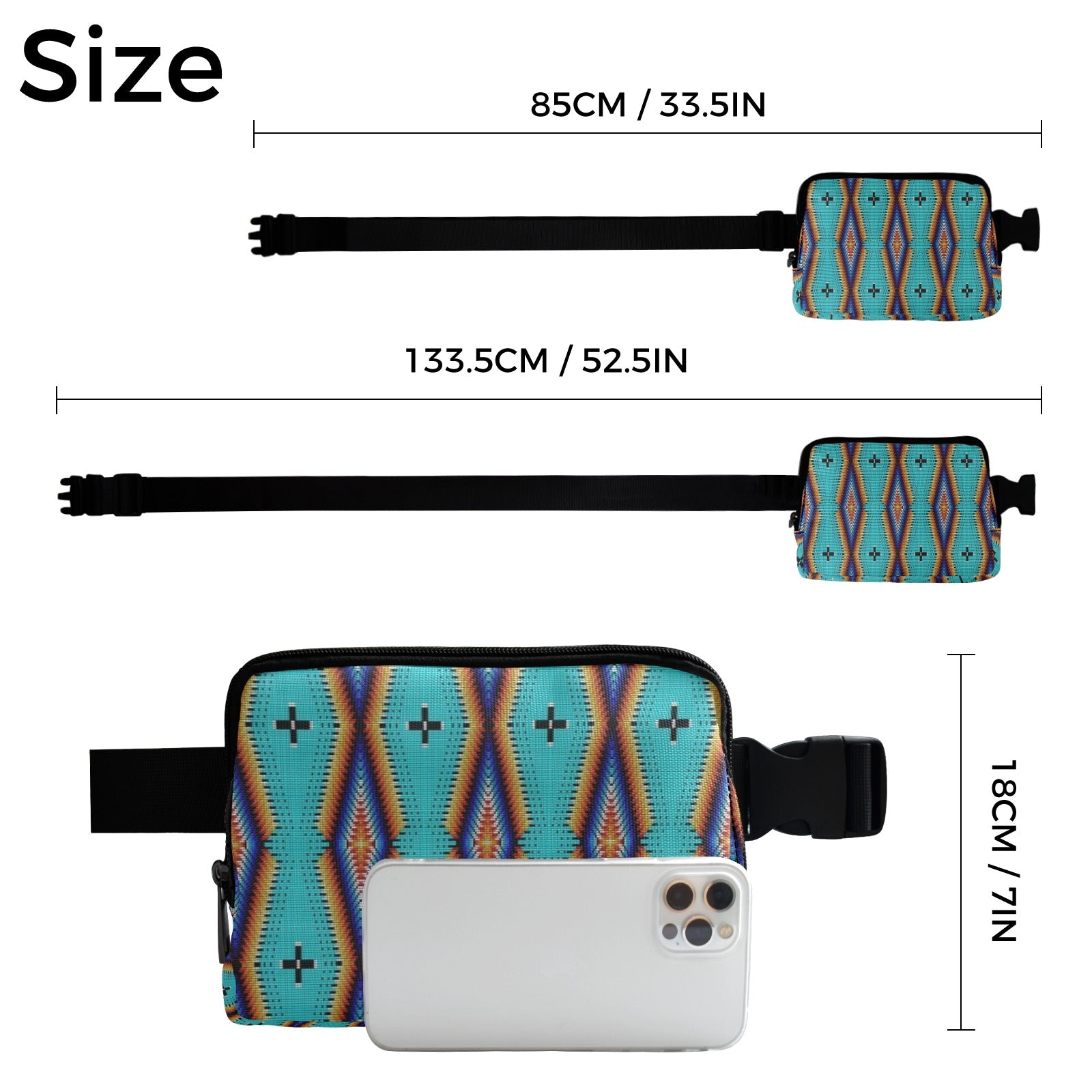 Diamond in the Bluff Turquoise Belt Bag