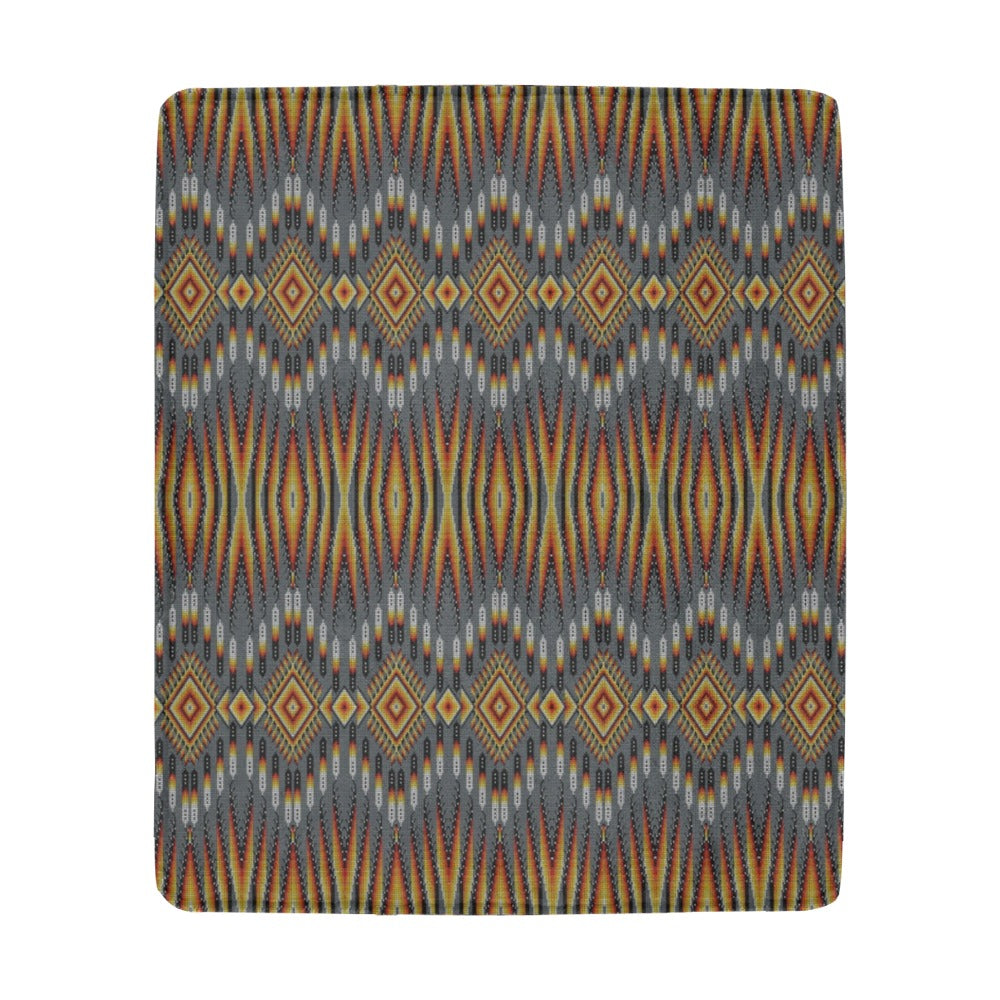 Fire Feather Grey Ultra-Soft Micro Fleece Blanket 50"x60"