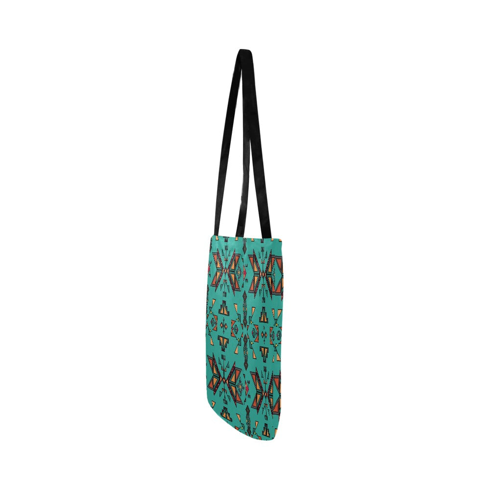 Arrow Dawn Turquoise Reusable Shopping Bag (Two sides)