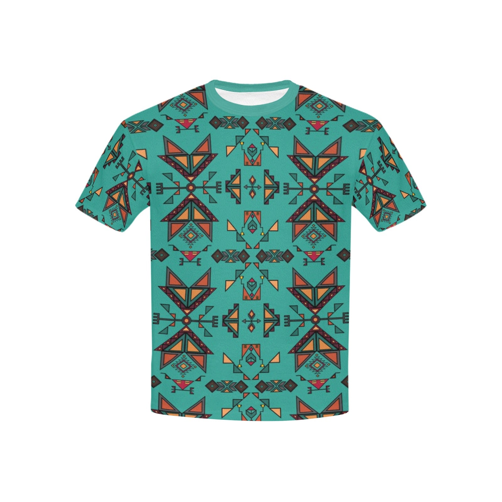 Arrow dawn Fabric Turquoise Kids' T-shirt (USA Size)