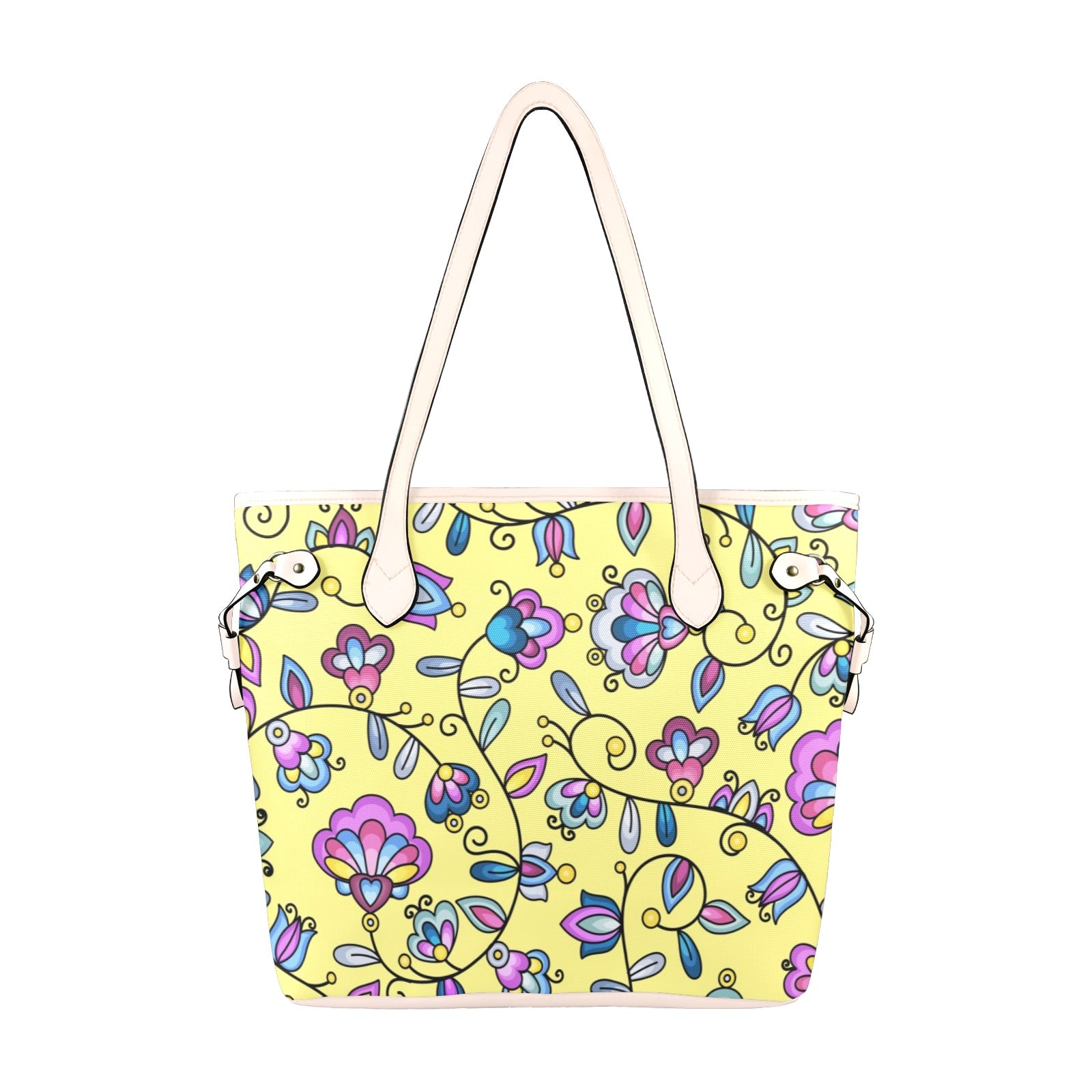 Autumn Bundle Blessing Yellow Clover Canvas Tote Bag