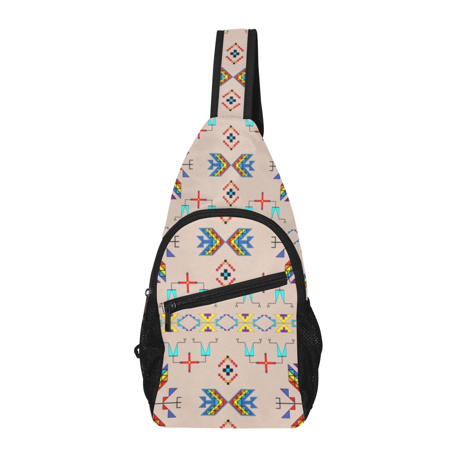 Rainy Chief Rainbow Taupe Chest Bag