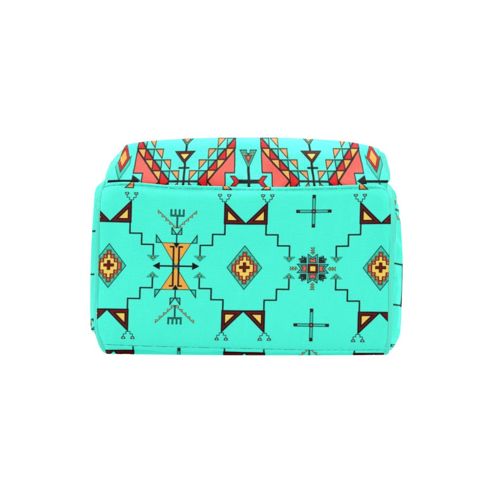 Thunder Flight Turquoise Multi-Function Diaper Backpack/Diaper Bag