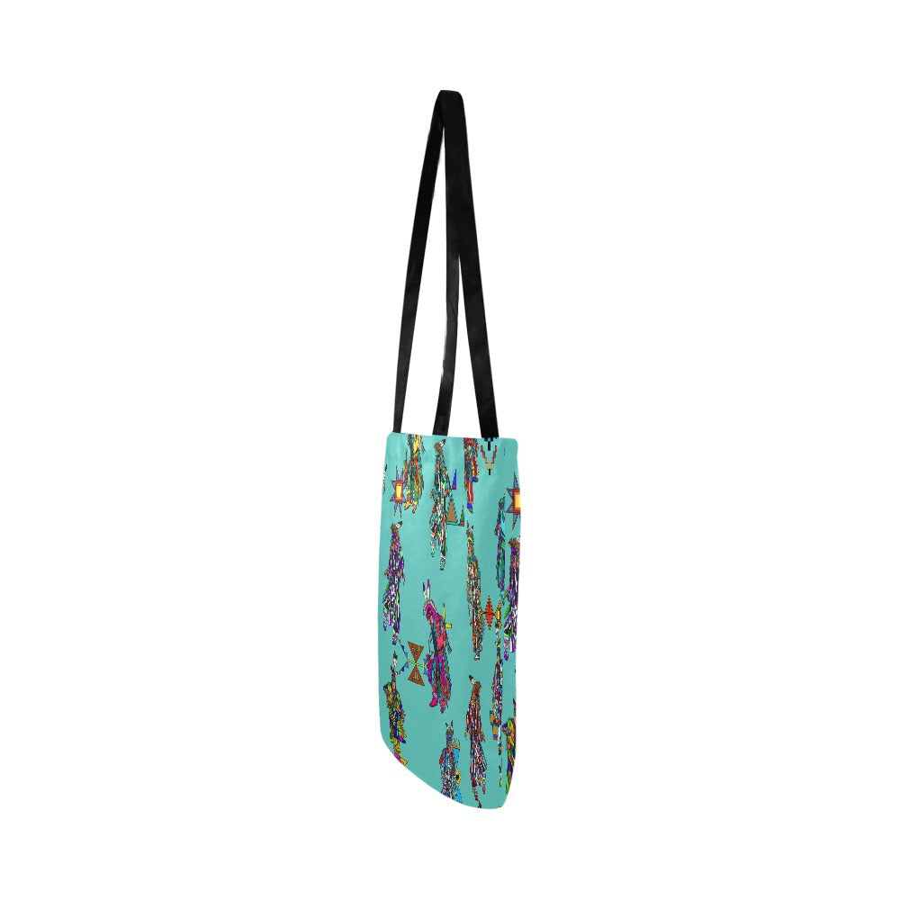 Men's Grass Dancers Eggshell Blue Reusable Shopping Bag (Two sides)
